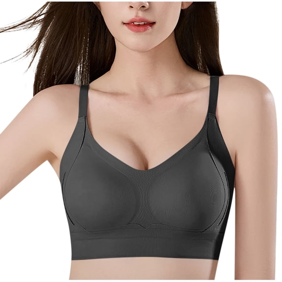 HADST Women's Buttery Soft Wireless Bralette Solid Color Push-Up Smooth Lightweight Bra Nylon,Spandex