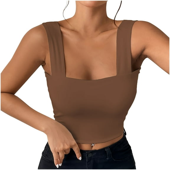 HADST Women's Cotton Crew Neck Tank Tops - Solid Color, Loose Fit, Sleeveless, Casual Summer Camisole Shirts