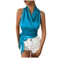 thumbnail image 1 of HADST Women's Halter Sleeveless Tank Tops - Solid Color Summer Shirts, Trendy Camisole Style, 1 of 7