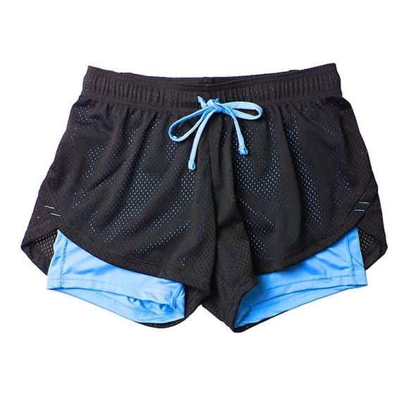 HADST Women's Mesh Running Shorts with Built-in Liner Breathable Quick-Dry Athletic Workout Shorts with Drawstring Waist