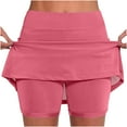 thumbnail image 1 of HADST Women's Mid Waisted Tennis Skorts, Active Skirts with Built-in Shorts, Athletic Bottoms for Golf, Tennis and Daily Wear, 1 of 6