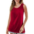 thumbnail image 1 of HADST Women's Plus Size Crew Neck Tank Tops - Solid Color, Loose Fit, Sleeveless Summer Shirts, Sizes XL-5XL, 1 of 4