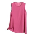 thumbnail image 1 of HADST Women's Plus Size Solid Color Crew Neck Tank Tops 3XL-5XL Summer Sleeveless Casual Shirt Soft & Stretchy Fabric, 1 of 3