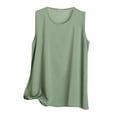 thumbnail image 1 of HADST Women's Plus Size Solid Color Crew Neck Tank Tops 3XL-5XL Summer Sleeveless Casual Shirt Soft & Stretchy Fabric, 1 of 3