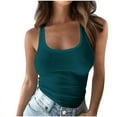 thumbnail image 1 of HADST Women's Ribbed Halter Tank Tops Sleeveless Square Neck Fitted Camis, Soft Stretchy Tops for Summer, 1 of 6