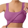 thumbnail image 1 of HADST Women's Ribbed Tank Top with Built-in Shelf Bra Square Neck Camisole Soft Stretchy Relax Fit Blouse for Everyday, 1 of 8
