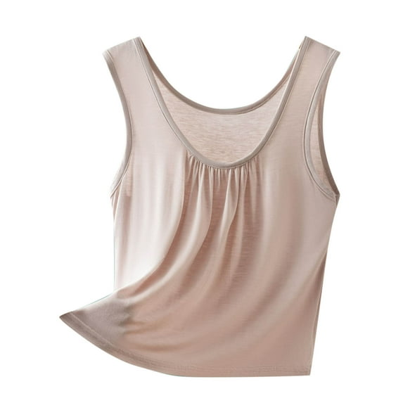 HADST Women's Summer Crew Neck Tank Tops Sleeveless Solid Color Casual Shirts Lightweight Camisole for Everyday Wear