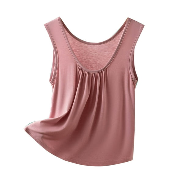 HADST Women's Summer Crew Neck Tank Tops Sleeveless Solid Color Casual Shirts Lightweight Camisole for Everyday Wear