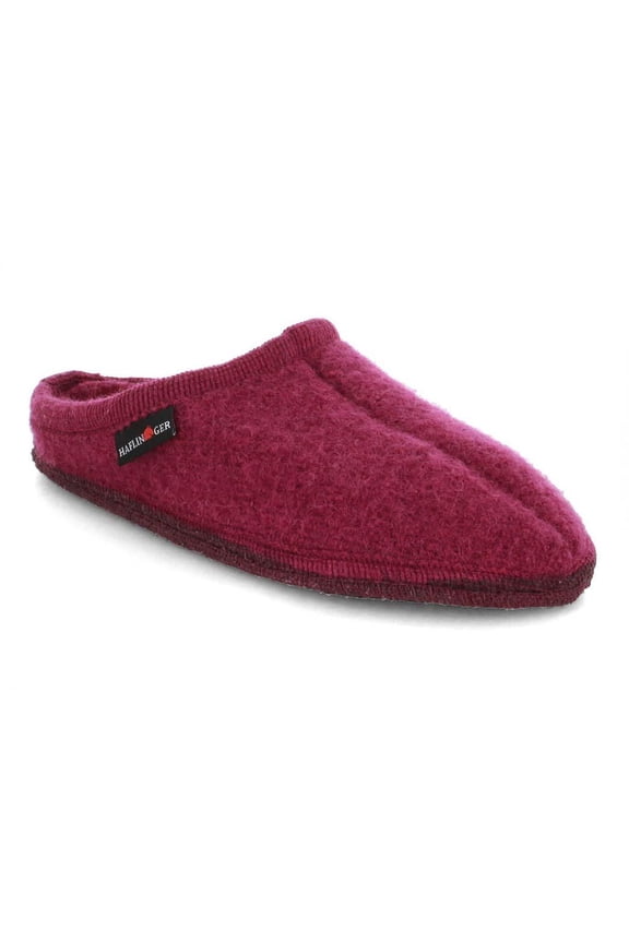 HAFLINGER Men Women Felt Slippers 'Alaska', mulberry