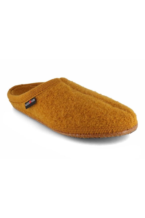 Men Women Felt Slippers 'Alaska', mustard