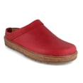 thumbnail image 1 of HAFLINGER Men Women Leather Clogs 'Travel Classic', red, 1 of 9