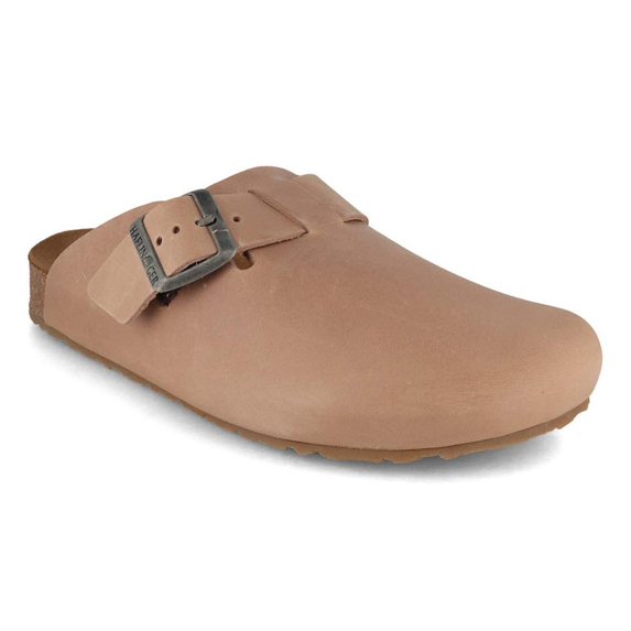 HAFLINGER Men Women leather Clogs 'Porto', taupe