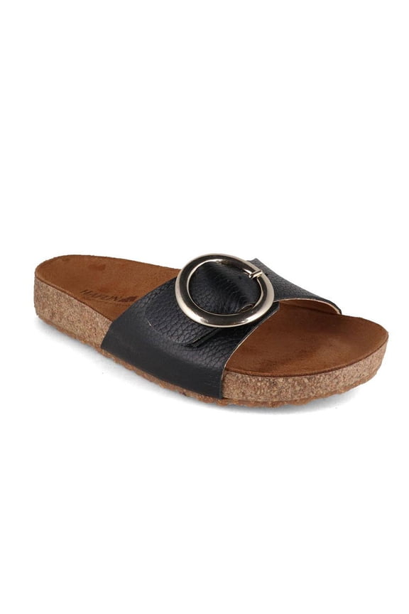 Slide Sandals Round Buckle Gina