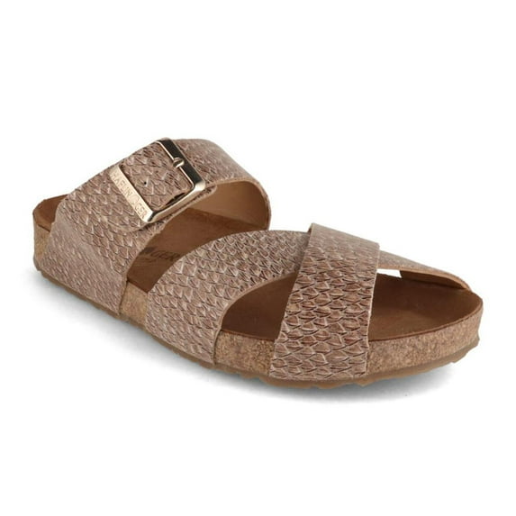 HAFLINGER Women Leather Sandals 'Bio Animo', brown pine