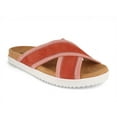 thumbnail image 1 of HAFLINGER Women Leather Sandals Summer Slides 'Palma', rust, 1 of 9
