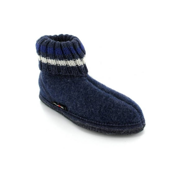 HAFLINGER Boiled Wool Slipper Boots | Paul, Denim