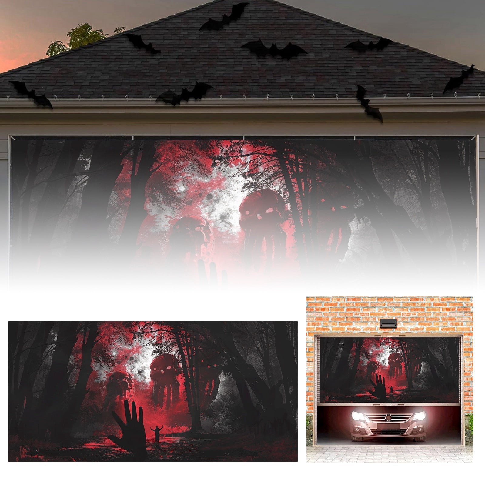 HAFNFUE Spooktacular Garage Banner Transform Your Garage Into A