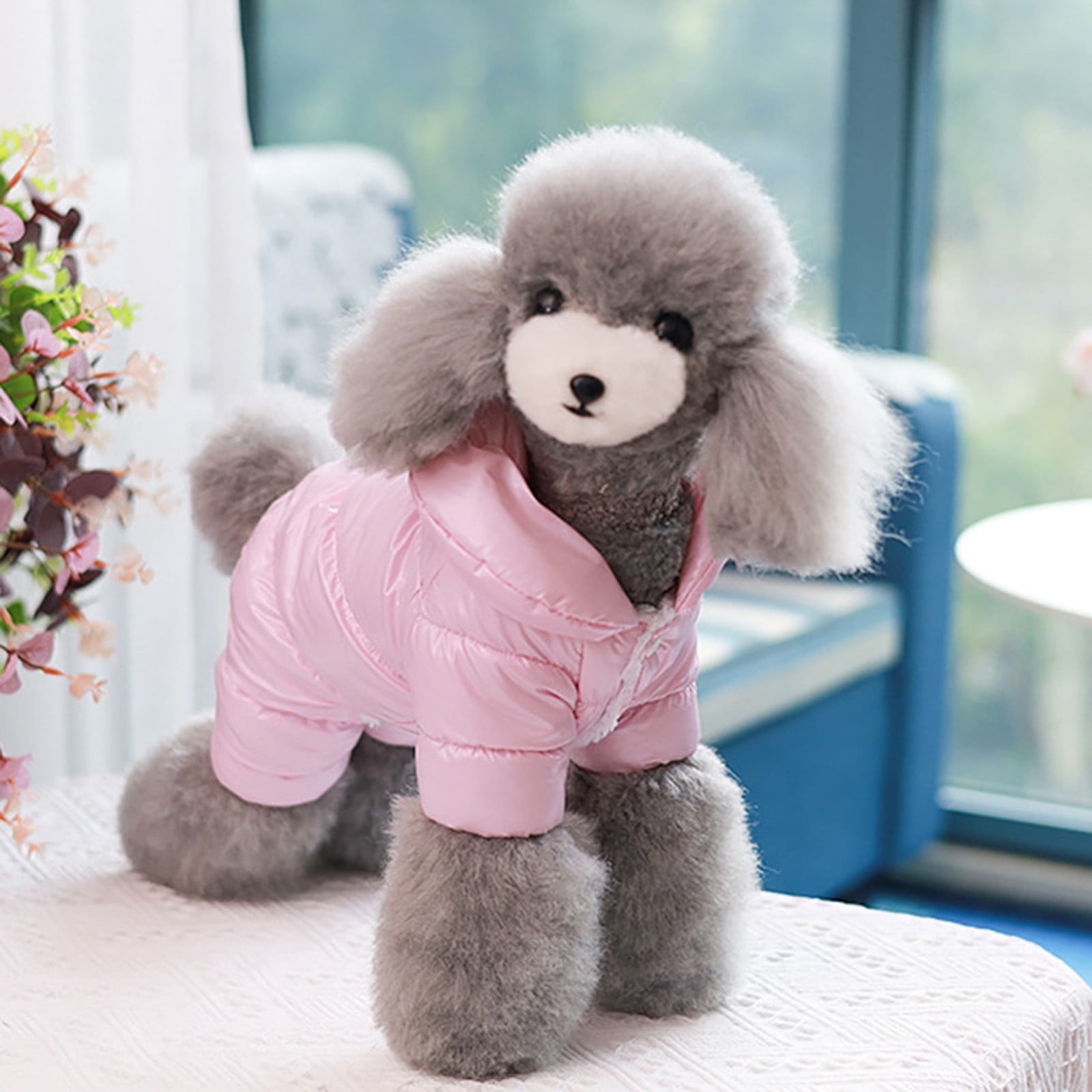 HAFNFUE Winter Puppy Dog Coat Pet Clothes Windproof Dog Snowsuit Warm