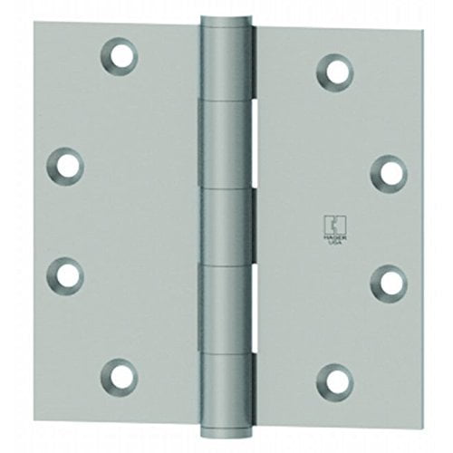 HAGER 11914426D 1191-4x4-26D Full Mortise Plain Bearing Standard Weight 4" by 4", Satin Chrome Finish Box of 1, Brass