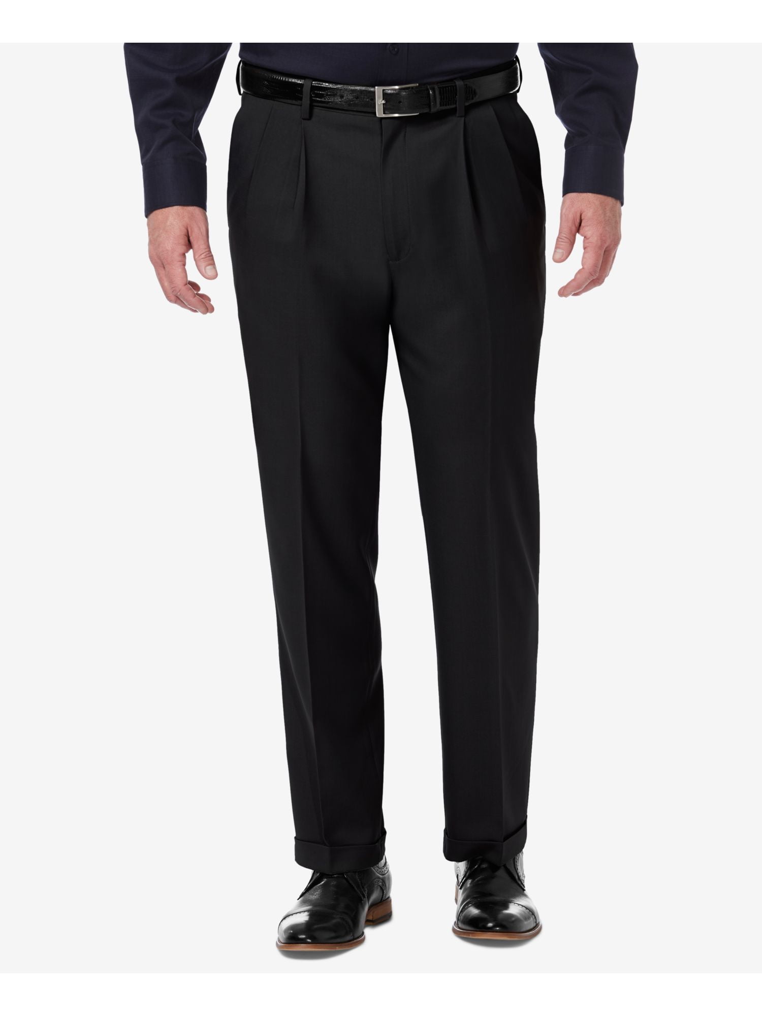 HAGGAR-Mens-Black-Pants-34-X-