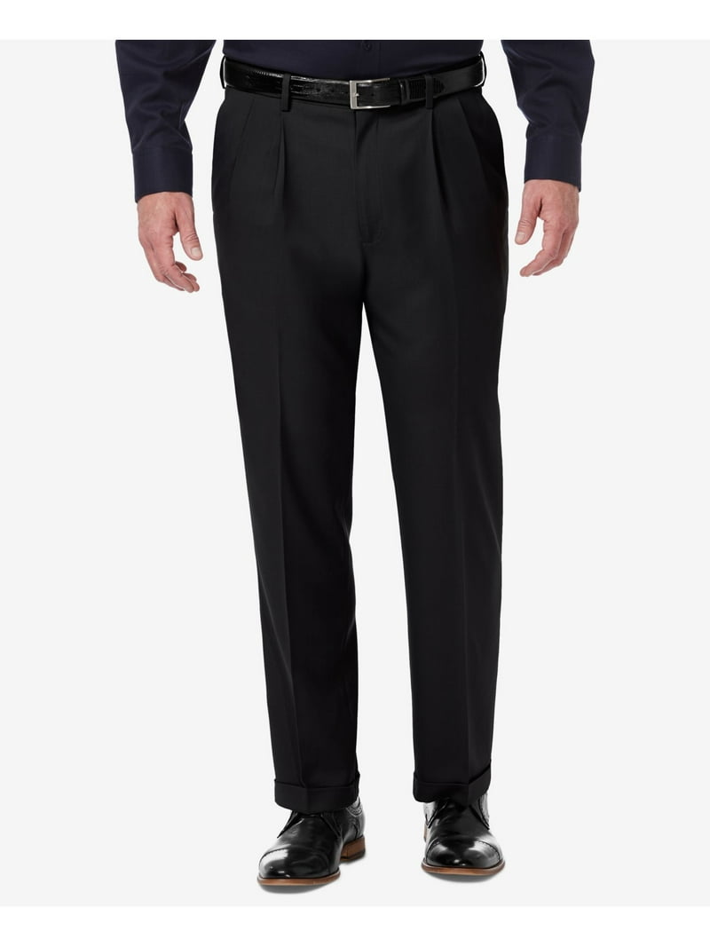 新品 Hagger ハガー クラシックフィット スラックスパンツ 黒 W34 HAGGAR Mens Black Pants 34 X 32 - Walmart.com