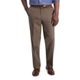 thumbnail image 1 of HAGGAR Mens Classic fit Casual Pants 34 / 29 Brown Solid Stretch, 1 of 6
