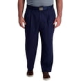 thumbnail image 1 of HAGGAR Mens Cool Right Performance Flex Solid Classic Fit Pleat Front Pant, Midnight, 44 x 32, 1 of 4