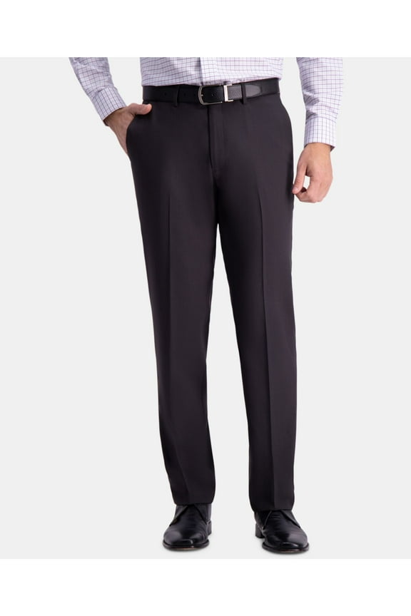 Mens Gray Flat Front, Stretch, Straight Fit Pants W40/ L32