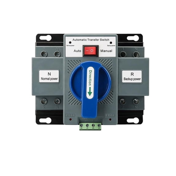 HAGSYCT ATS Automatic Transfer Switch 2P 63A 110V Dual Power Manual Changeover Switch Miniature Circuit Breaker