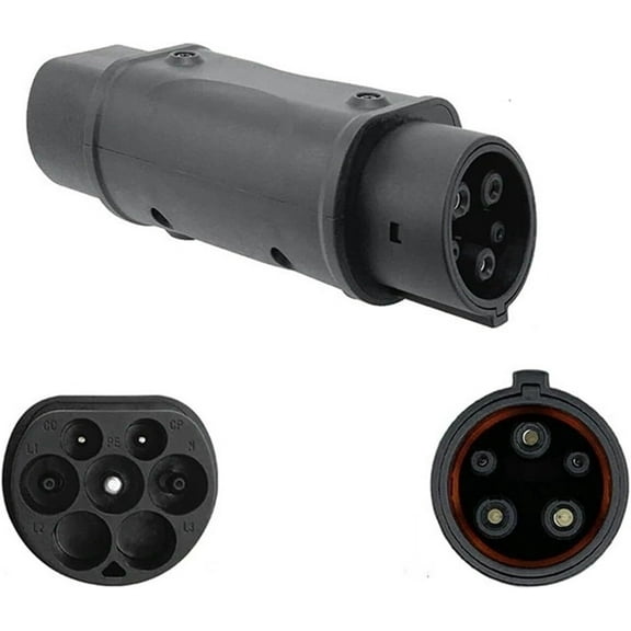 HAGSYCT EV Charging TYPE 1 to TYPE 2 Plug Adapter 16A 32A Convertor Connector EVSE for Electric Car Accessories SAE J1772 to IEC 62196