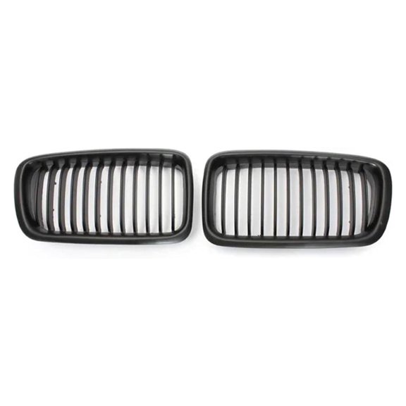 HAGSYCT Matte Black  Front Hood Kidney Grille Bumper Single Slat Grill  For BMW 7 Series E38 4 Door Sedan 1996-2001 Front Grills