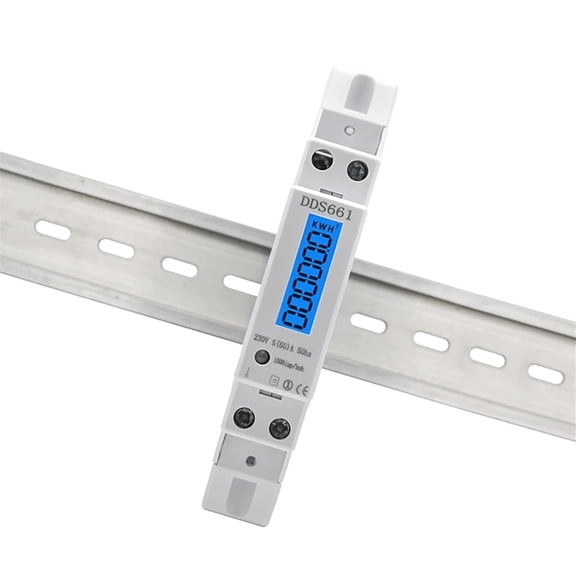 HAGSYCT Single Phase Backlight Wattmeter Power LCD Digital Display Consumption Meter KWh110V 220VAC 50/60Hz Watt Din Rail Energy Meter