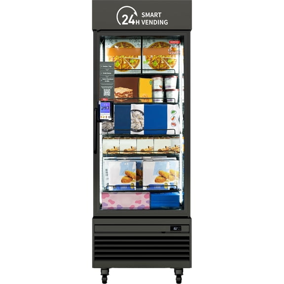 HAHA Smart Vending Machine - 378 Bottle Capacity with Visual AI Checkout and Business Management App (ETL Certified)