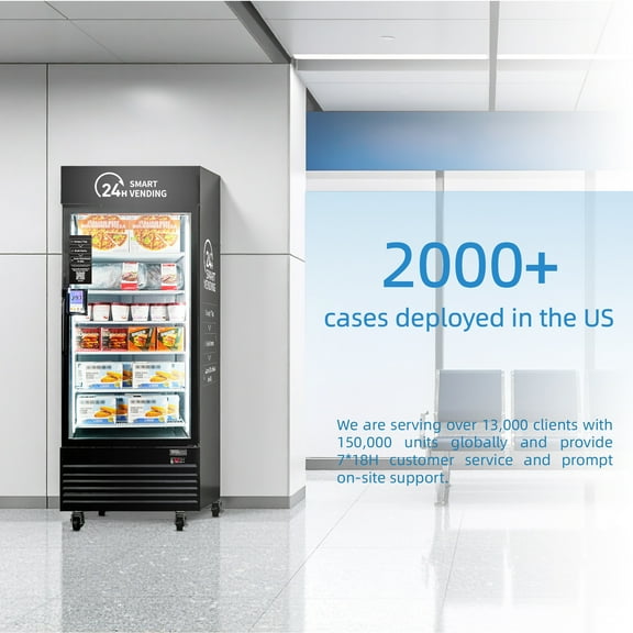 HAHA AI Smart Vending Machine - 378 Bottle Capacity with Visual AI Checkout and Business Management App (ETL Certified)