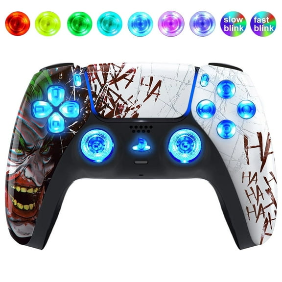 HAHAHA Silent Modz LED Light Up Button Wireless Custom Controller for PS5