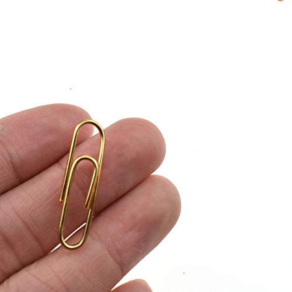 HAHIYO Paper Clips 1.1 inches (28mm) Length Gold Paperclips Bright