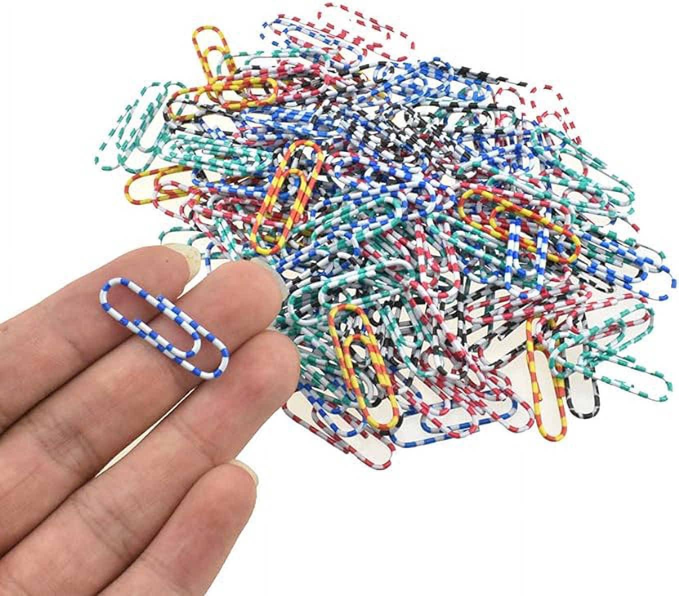 HAHIYO Paper Clips 1.1 inches (28mm) Length Striped Paperclips Vinyl