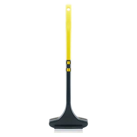 HAHUT 2 in 1 Window Screen Cleaner Brush Tool with Squeegee, Multi-Functional Glass Net Cleaner Tool, Detachable Cleaning Brush for Dusty Corners, Patio, Door, Porch Screens (Yellow-Green)