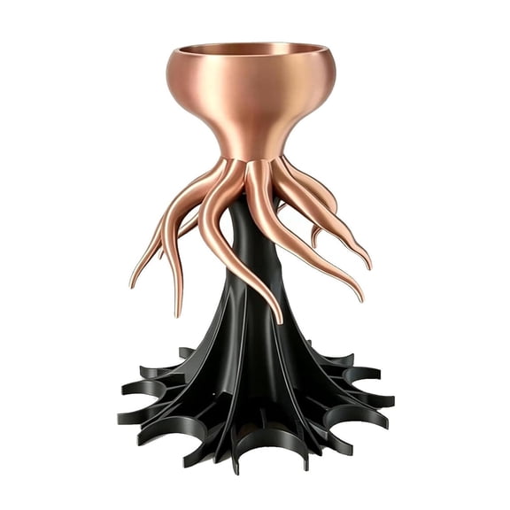 HAHUT 3D Printed Octopus Shot Dispenser, 8-Shot Dispenser, Reusable Octopus Shape Alcohol Pourer, Multi-Purpose Novelty Parties Drink Tools for Home Gathering Party Celebration (Champagne)
