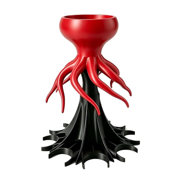 HAHUT 3D Printed Octopus Shot Dispenser, 8-Shot Dispenser, Reusable Octopus Shape Alcohol Pourer, Multi-Purpose Novelty Parties Drink Tools for Home Gathering Party Celebration (Red)