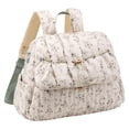 thumbnail image 1 of HAHUT Aesthetic Quilted Floral Diaper Bag Backpack with Stroller Straps, Multi-Functional Nylon Embroidered Laptop Backpack for Work Travel Casual (Green), 1 of 7