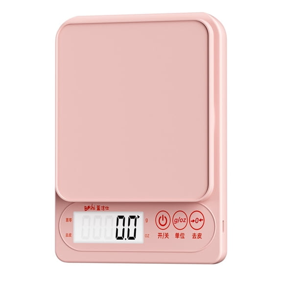 HAHUT Digital Food Kitchen Scale, LCD Display Grams and Ounces for Weight Loss, Baking, Cooking & Meal Prep (Pink)