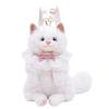 HAHUT Kawaii Fluffy Kitten Plush Backpack for Women, Stuffed Animals Bag with Adjustable Shoulder for Birthday Travel Daily Use (White)