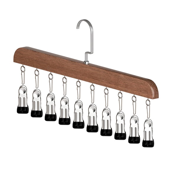HAHUT Legging Organizer for Closet with 10 Clips, 360° Rotating Space Saving Hanging Clothes Organizer for Closet Organizers and Storage (Vintage)