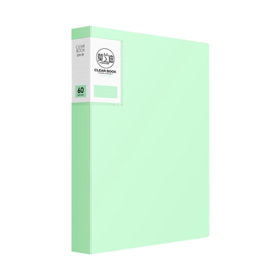 HAHUT Punchless Clamp Binder, Portable Document Folders with Double Metal Clips, A4 Art Portfolio Folder Holds 100 Letter Size Pages for Organizing Documents (Green)