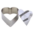 thumbnail image 1 of HAHUT Stainless Steel Dessert Food Molds with Pushers, Cake Cooking Rings for Kitchen Tools, Baking Pastry & Desserts Making (Heart), 1 of 8