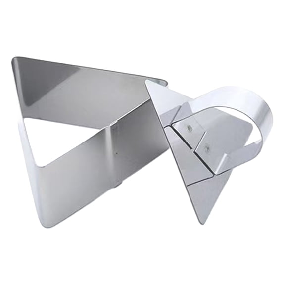 HAHUT Stainless Steel Dessert Food Molds with Pushers, Cake Cooking Rings for Kitchen Tools, Baking Pastry & Desserts Making (Triangle)