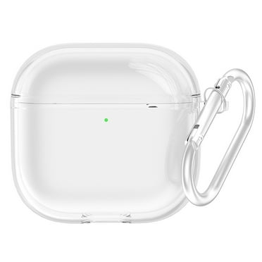 Transparent Protective Case Cover Shockproof TPU Wireless Earphone Cover with Carabiner Clear Cover Case Anti-fall for Apple AirPods 4 (2024) Charging Case
