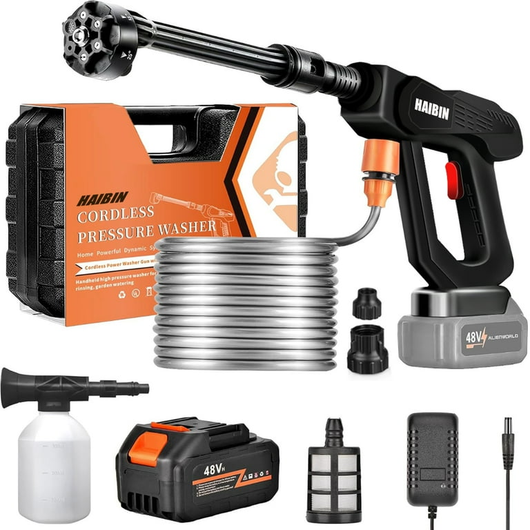 Haibin Cordless Pressure Washer, Portable Power Washer with 