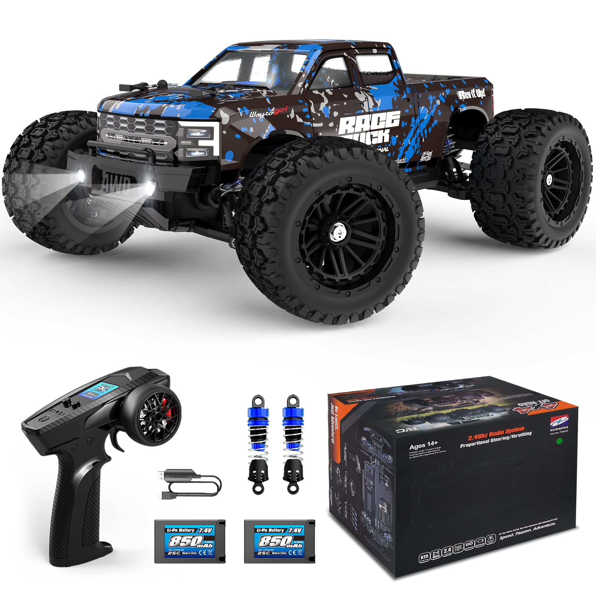 HAIBOXING 1:18 RC Car Blue